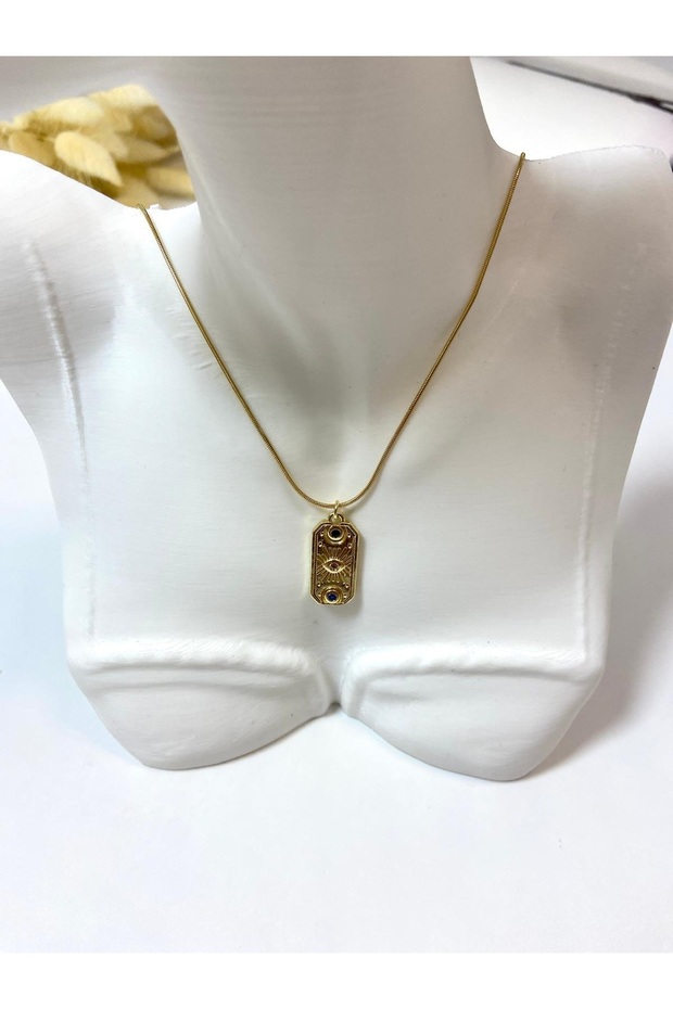 Çelik göz plaka kolye - 3