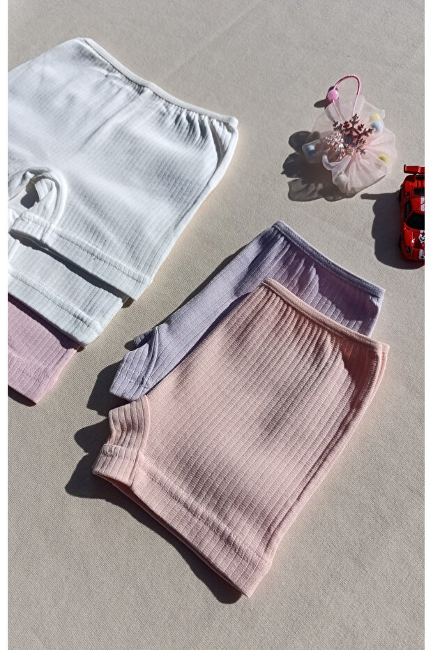 5'li Fitilli Esnek Kumaş Çocuk Şort - 2