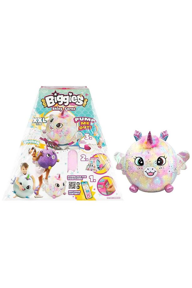 Biggies Şişme Peluş Unicorn XXL Shiny Corns S2 - 1