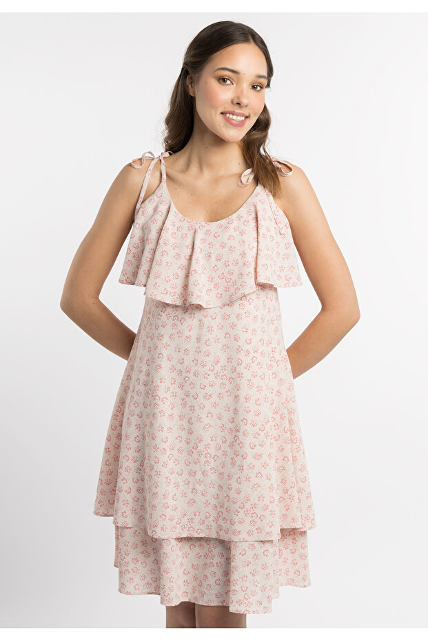 Kleid mit Volant - 3