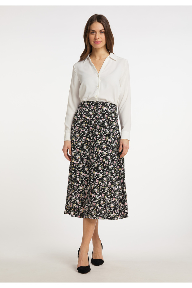 Midirock mit Blütenprint - 1