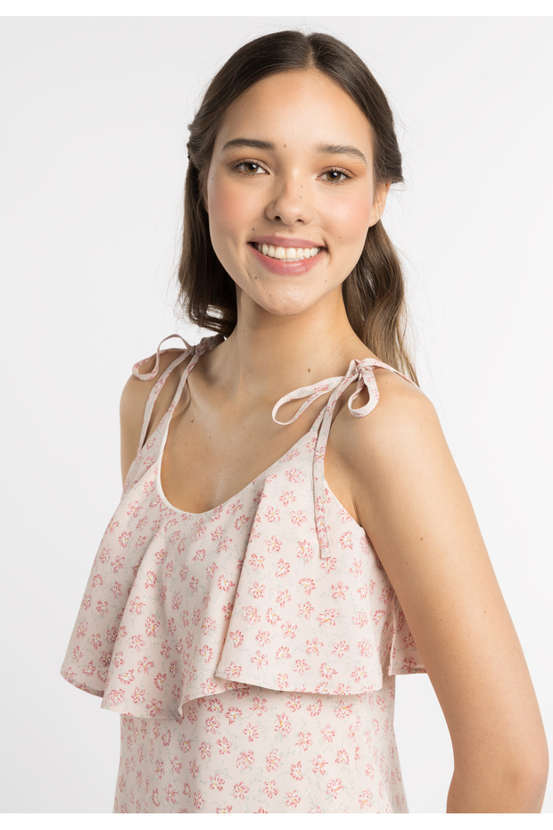 Kleid mit Volant - 5