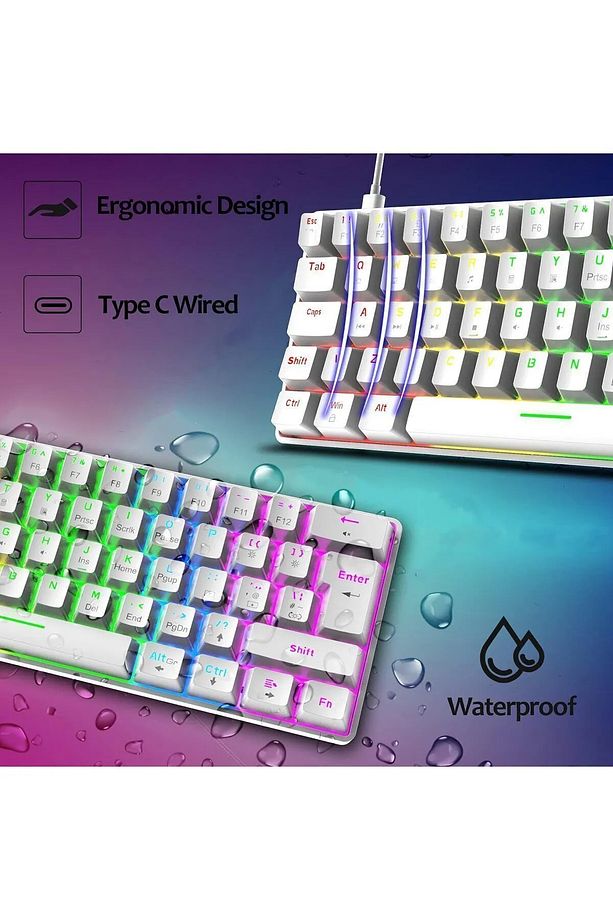 %60 Rgb Türkçe Q Beyaz App Uygulamalı Red Switch Kablolu Gaming Klavye Oyuncu Klavyesi - 5