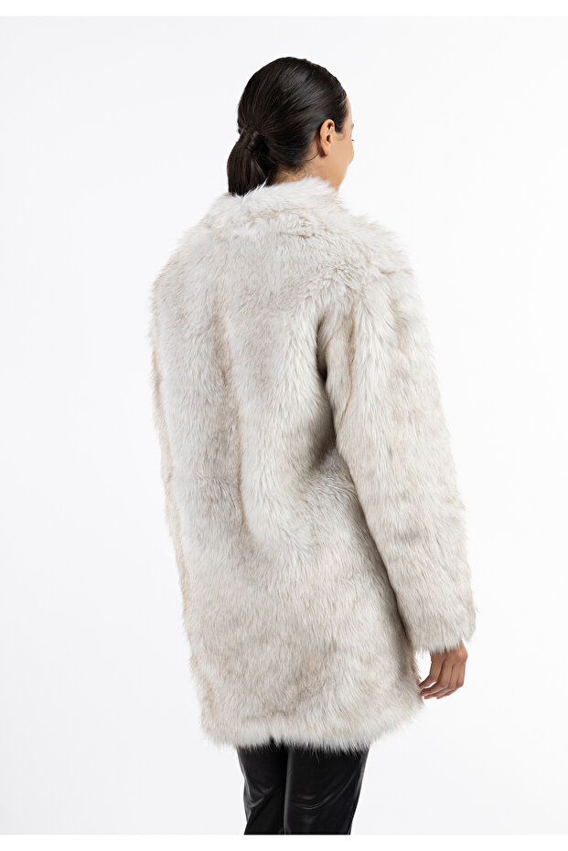 Faux Fur Mantel - 4