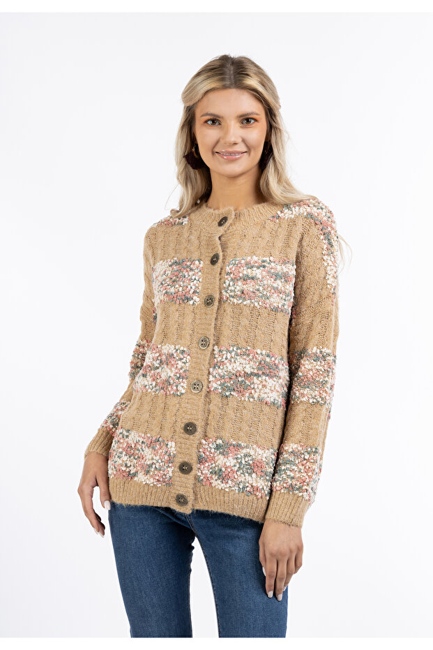 Damen Strickjacke mit Knöpfen - 3