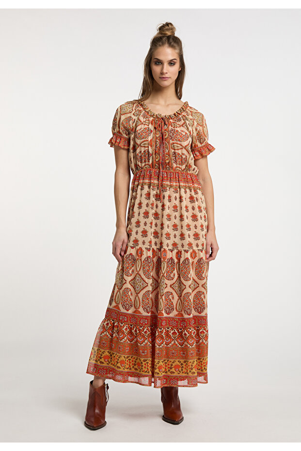 Maxikleid mit Allover-Print - 1