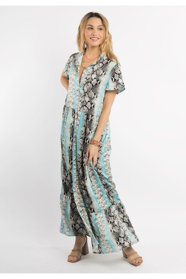 Kleid kurzarm maxi - 1