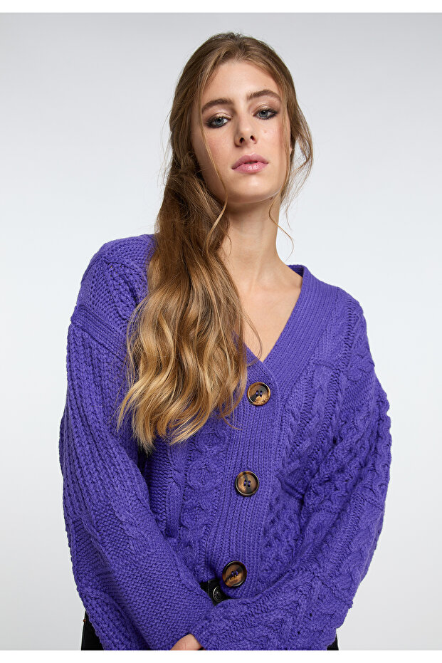 Cropped Strickjacke - 5