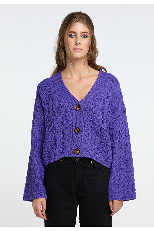 Cropped Strickjacke - 3