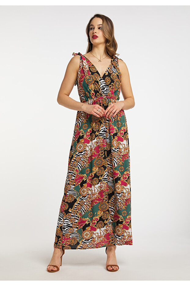 Maxikleid mit Allover-Print - 1