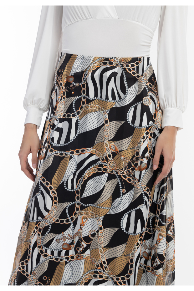 Midirock mit Allover-Print - 5