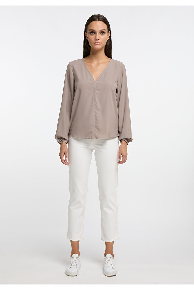 Klassische Langarmbluse - 1