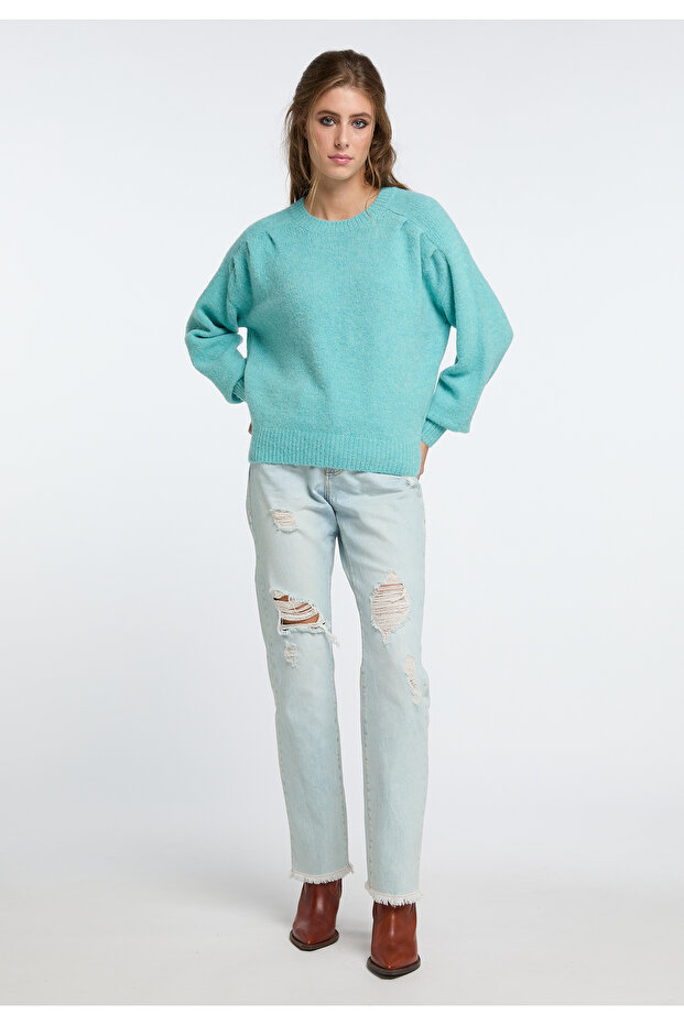 Legerer Strickpullover - 1