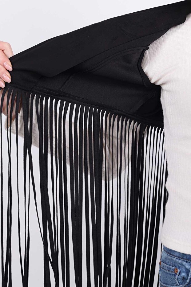 سترة شرابة موديل 5018 باللون الأسود - 6