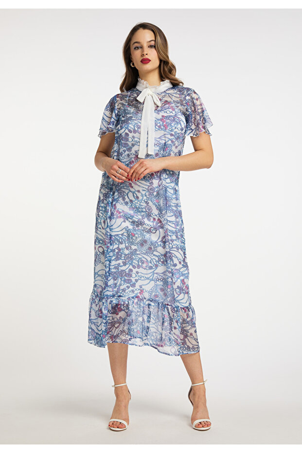 Midikleid mit Allover-Print - 1