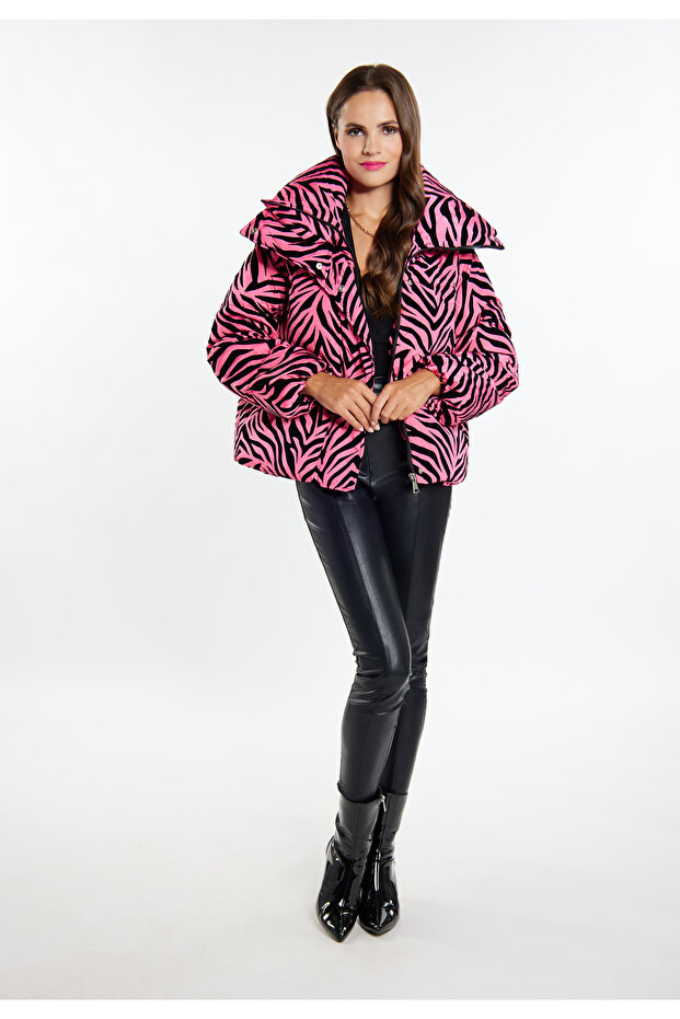 Steppjacke mit Zebra-Print - 1