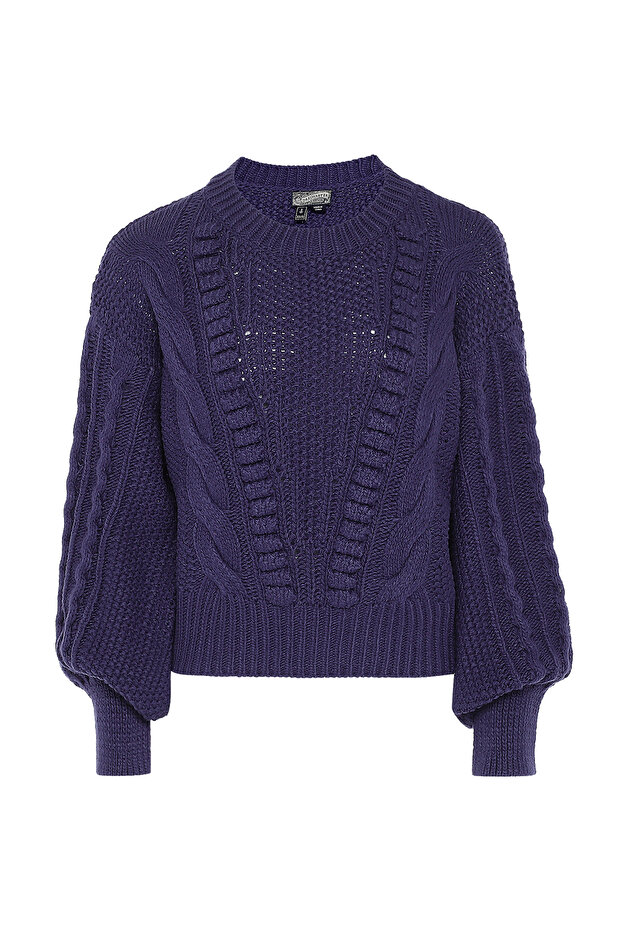 Pullover mit Zopfstrick - 1