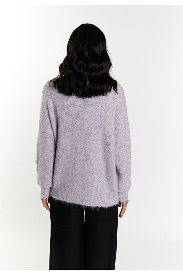 Strickjacke mit Perlen - 4