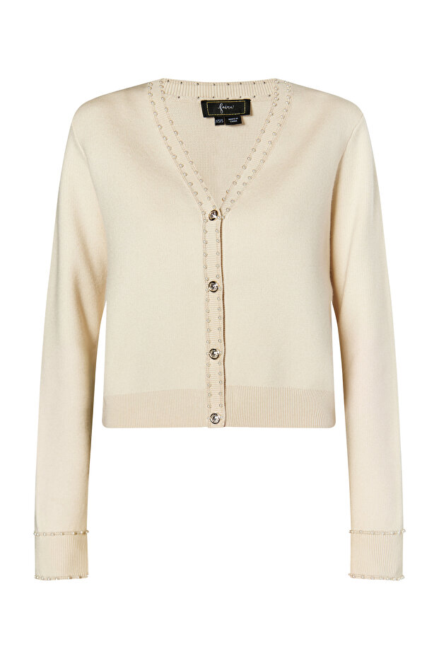 Strickjacke mit Perlen - 2