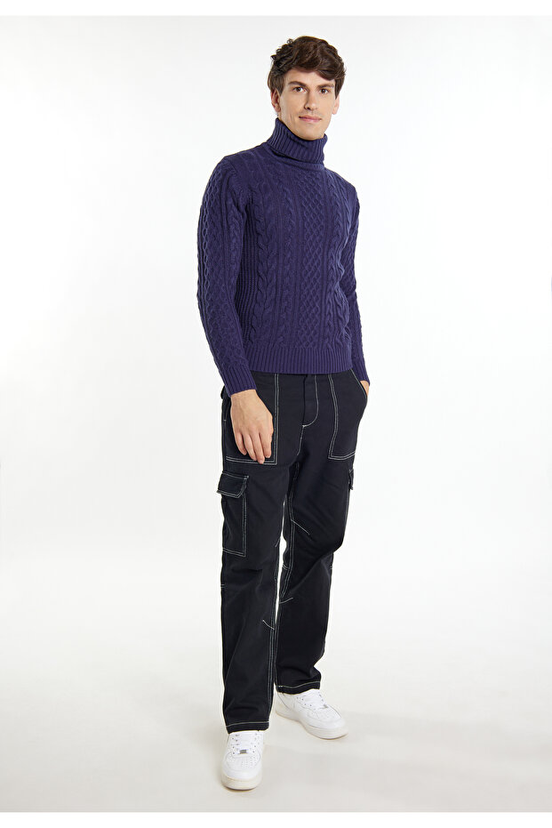 Pullover mit Zopfstrick - 1