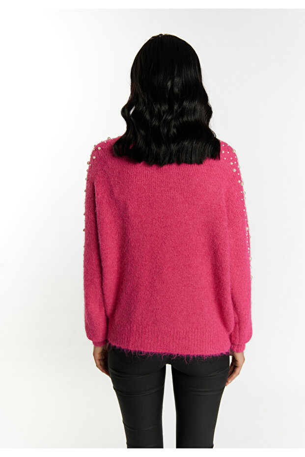 Strickjacke mit Perlen - 4