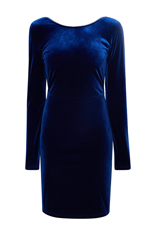 Samtkleid mit Strass - 2