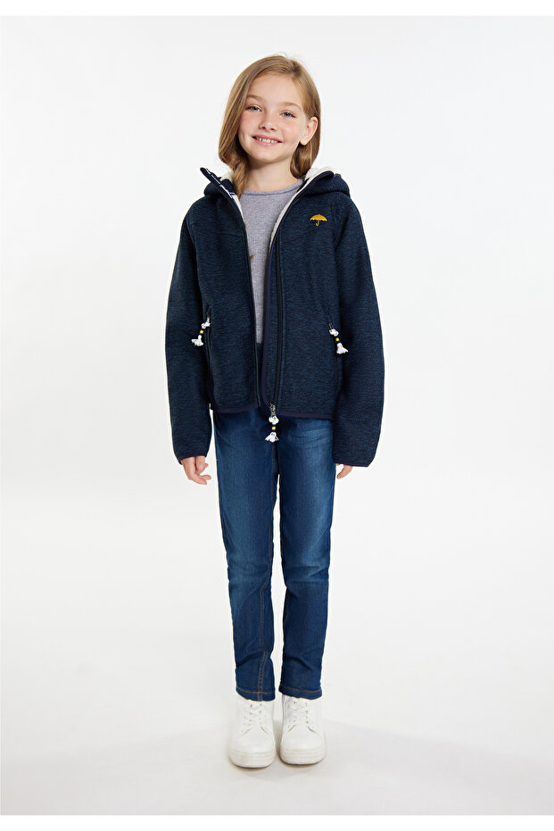 Strickfleeceblouson mit Teddyfutter - 1