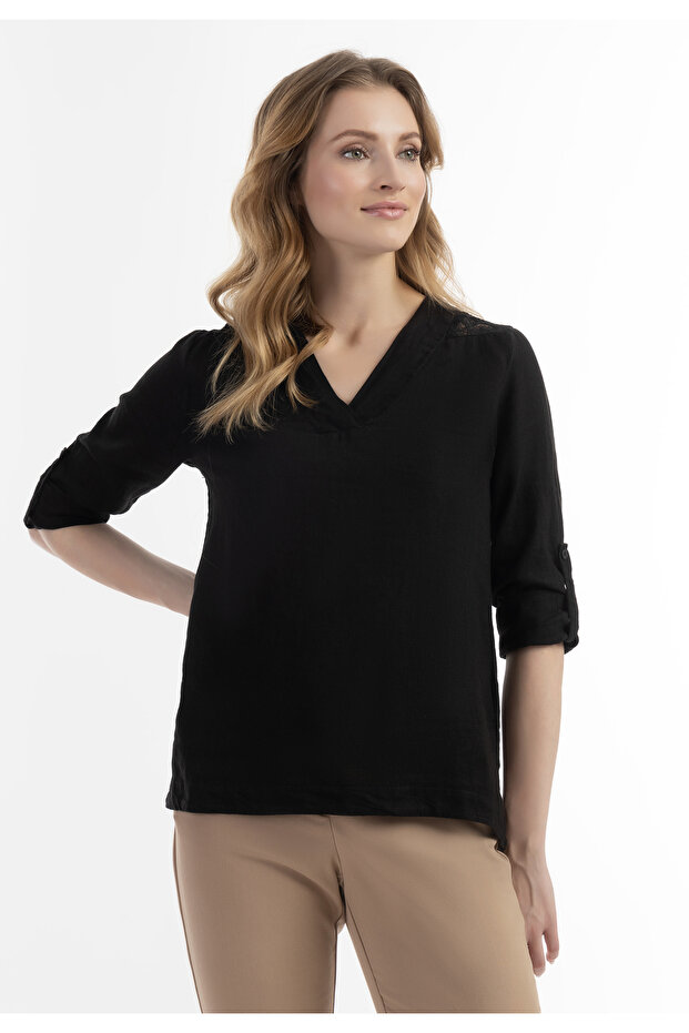 Blusenshirt mit Spitze - 3