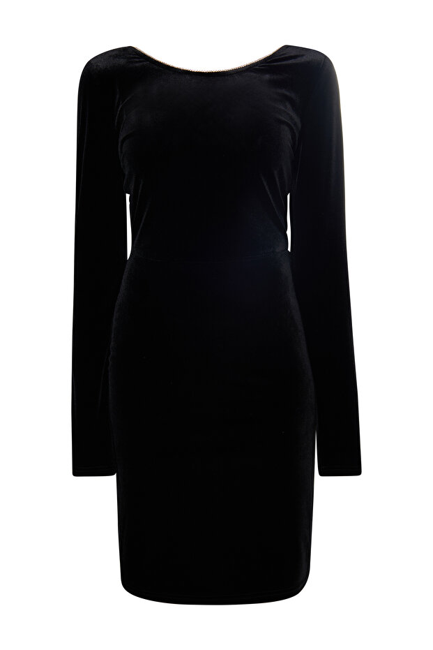 Samtkleid mit Strass - 2