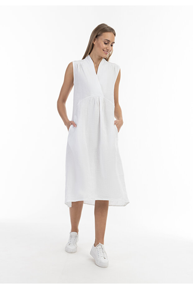 Midikleid aus Leinen - 4