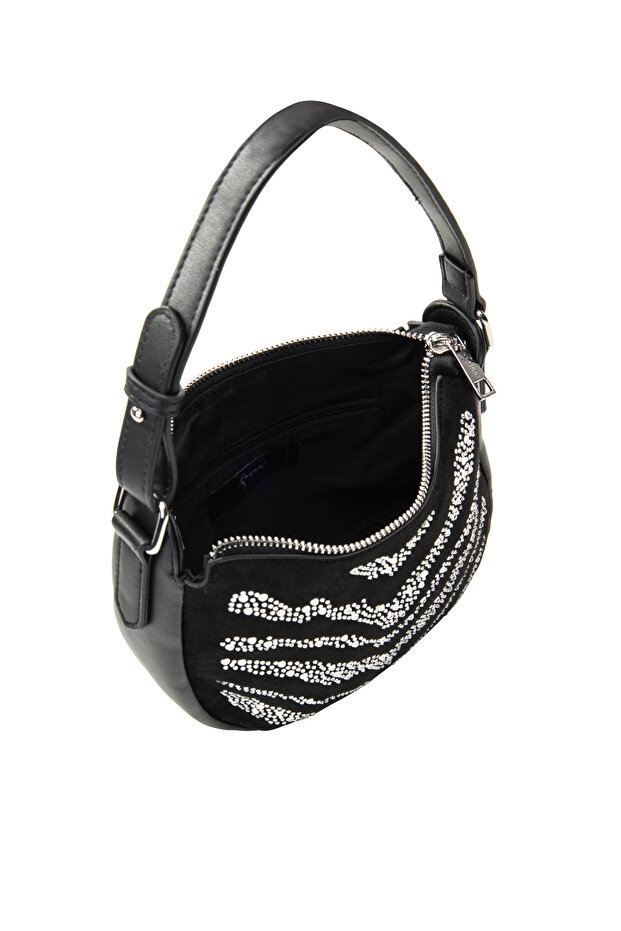 Schultertasche mit Strass - 4