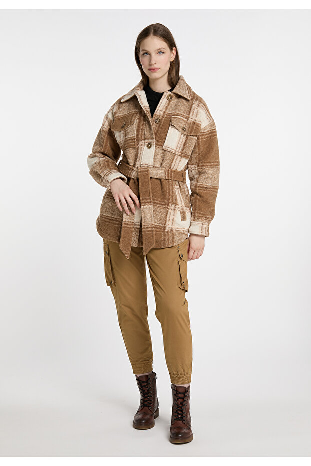 Übergangsjacke im Karo-Muster