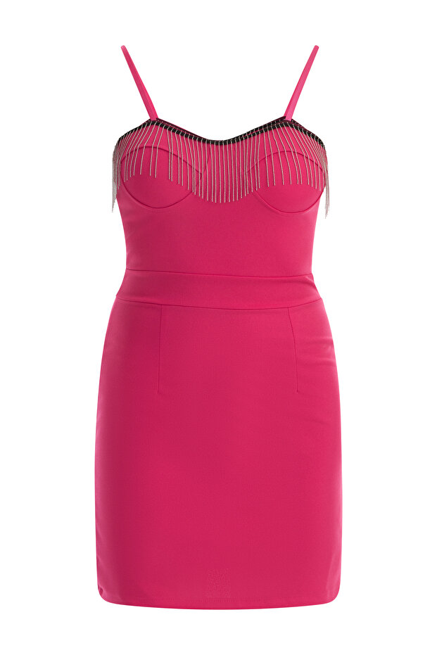 Minikleid mit Perlenketten - 2