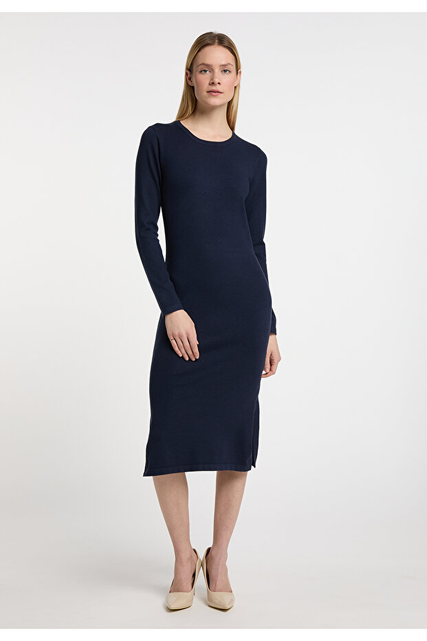 Klassik Strickkleid wais - 5