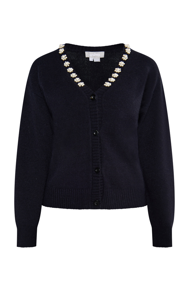 Cardigan mit Perlen - 2