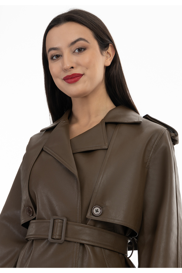 Jacke aus Lederimitat - 5