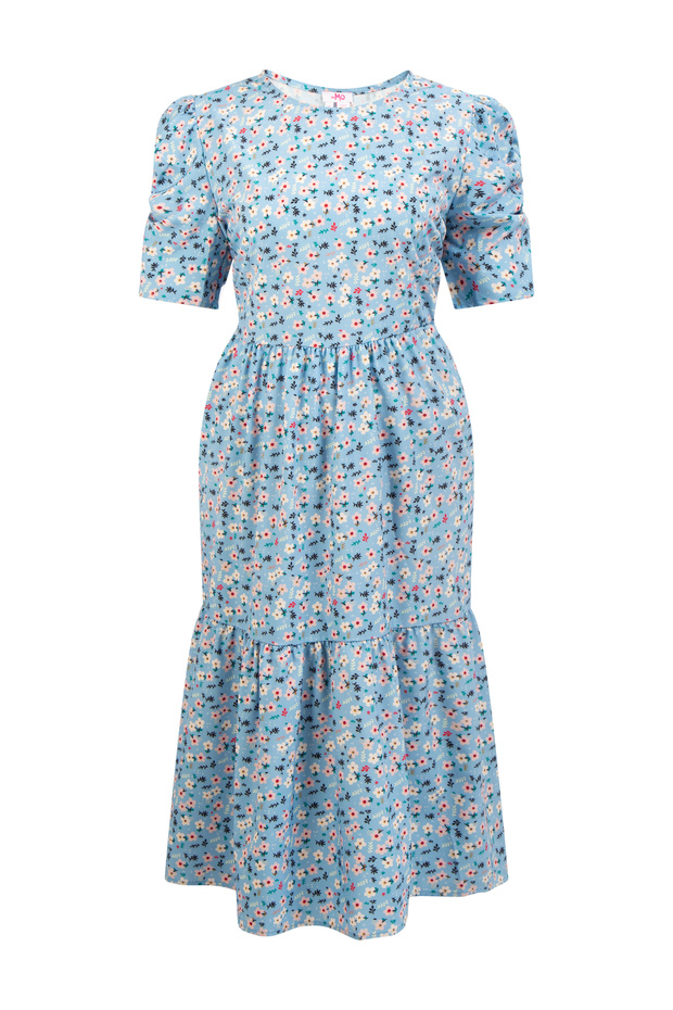 Midi Kurzarmkleid - 3