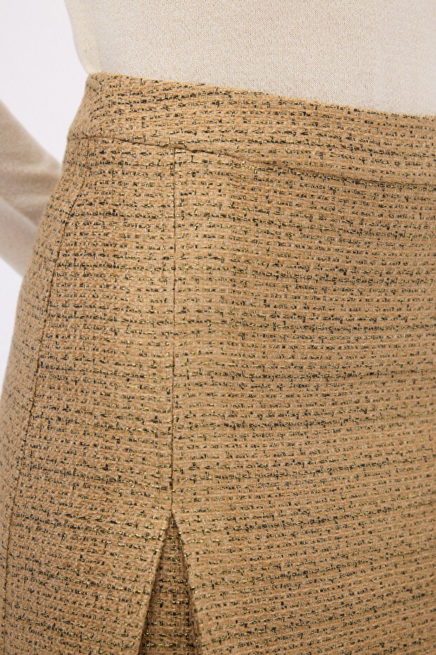 Yırtmaçlı Mini Etek - 4