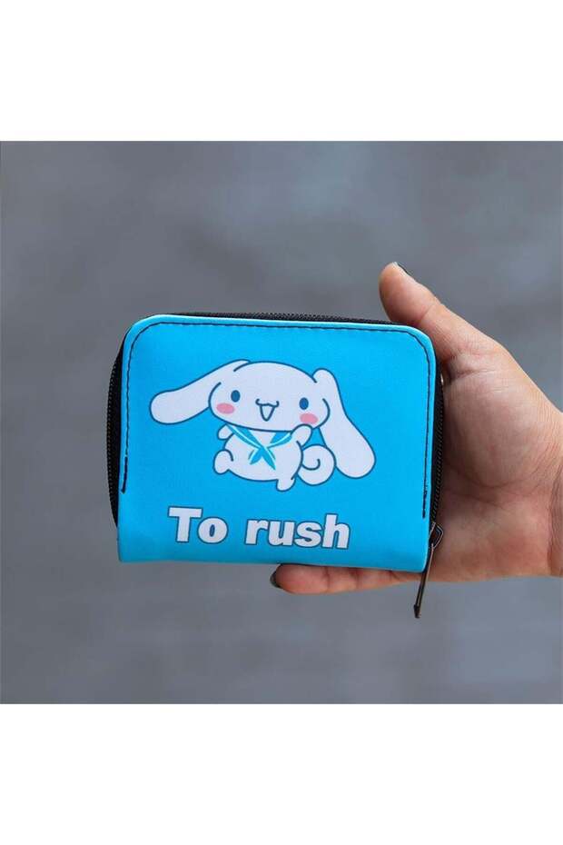 Blue Anime Cinnamoroll - محفظة قصيرة To Rush