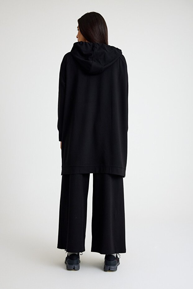 Nakışlı Sweatshirt Siyah - 4