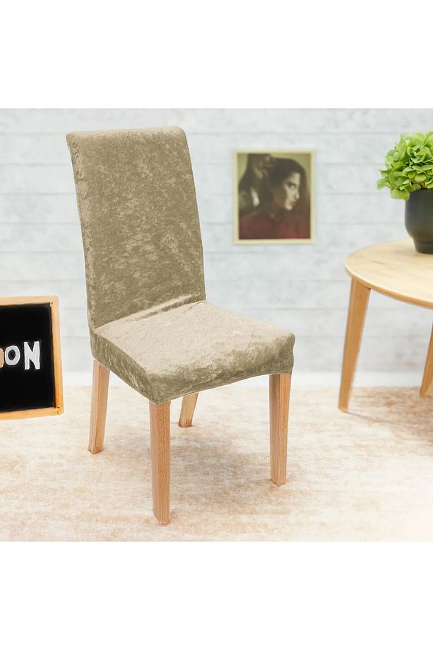 HOME Kadife Sandalye Örtüsü Sandalye Kılıfı Mutfak Sandalye Örtüsü - 1