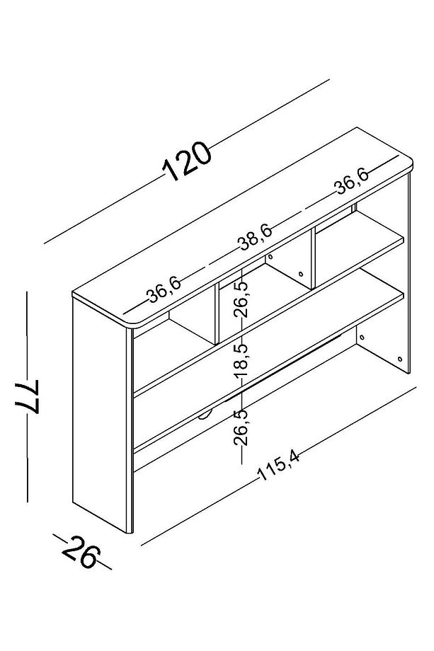 Marin Çalışma Masası Üst Modül - 4
