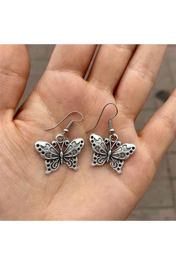 Yeni Basic Butterfly Küpe - 2