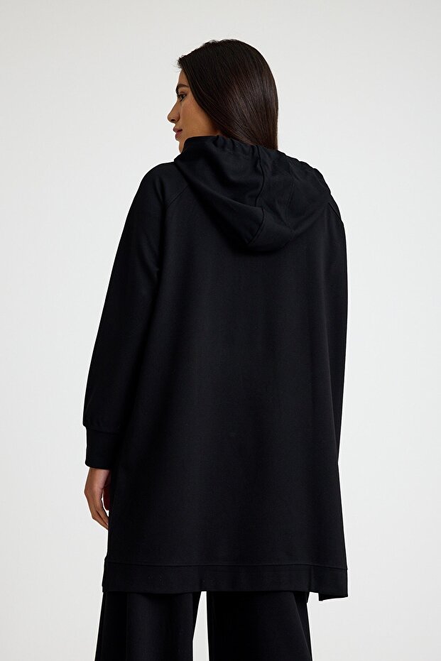 Nakışlı Sweatshirt Siyah - 5