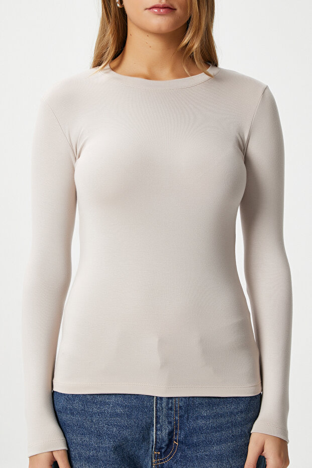 Bluză de damă Lux Touch Soft Texture Bej - 2