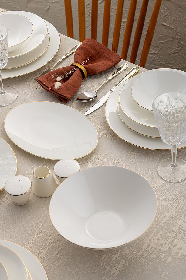 Elmira Gold Fine Bone 59 Parça 12 Kişilik Yemek Takımı - 2