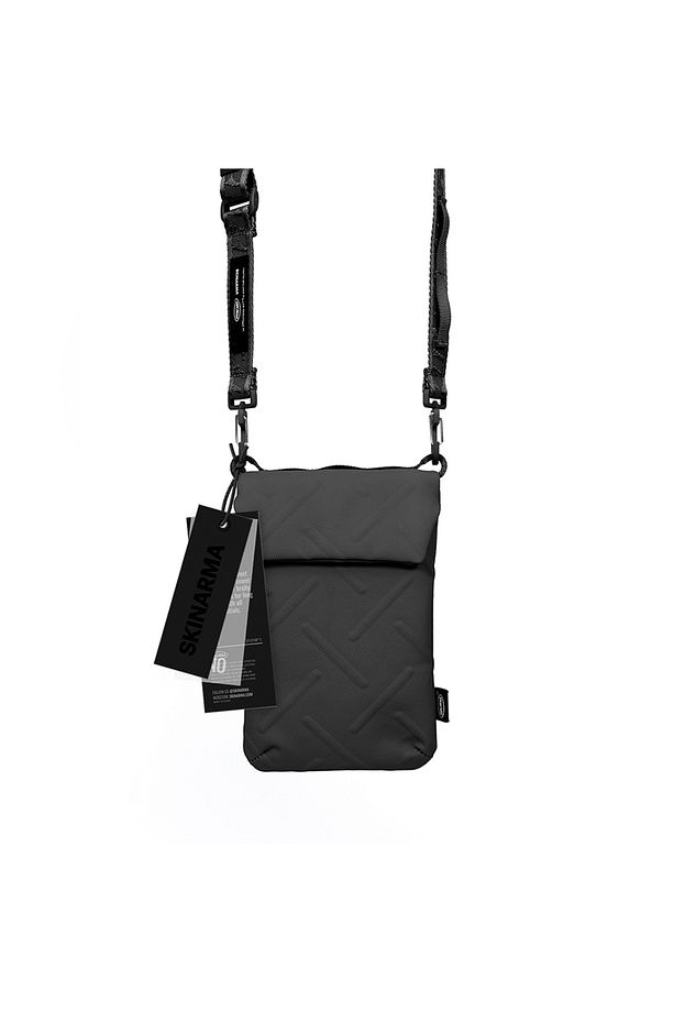 Çapraz Vücut Çantası Sling Pouch Juno Cross-Hatch Naylon Scout Boyun Askı Kayışlı Siyah - 2