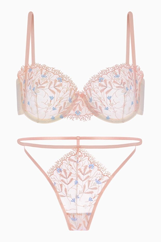 Brode Bra Panty Set - Underwire - Fashion - 2700 - Ecru