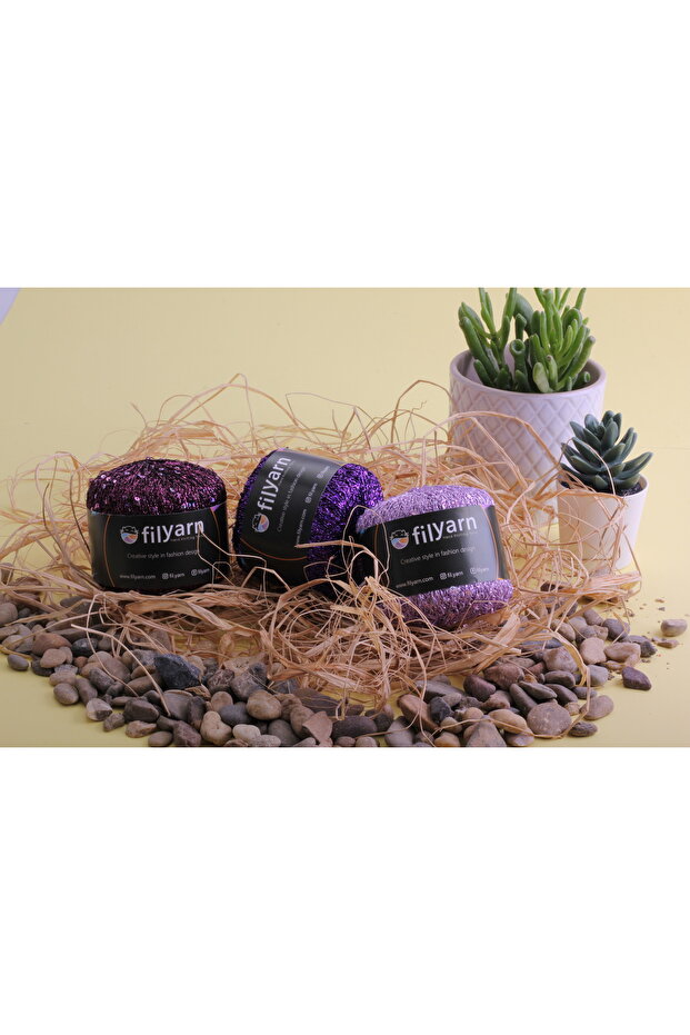 Galaxy Simli Pullu Örgü Ipi Amigurumi Süsleme Ipi Çanta Ipi Kombin Ipi El Işi Malzemeleri - 2
