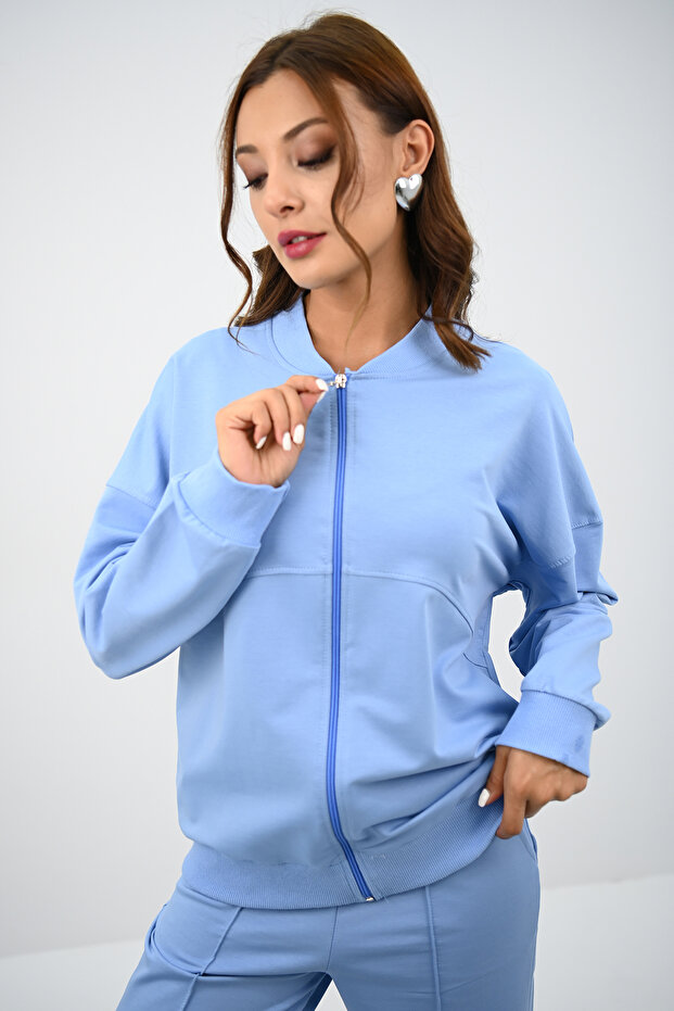 Női tréningruha szett széles lábú cipzárral - 4144-25 - 6